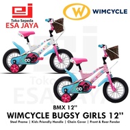 Sepeda Anak Perempuan 12" Wimcycle Bugsy Girls BMX 12 inch Keranjang