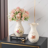 [48h Shipping] Ceramic Vase ornaments living room flower arrangement dried flower home decoration European style tea table creative dining table TV cabinet small flowerpot YAI9
