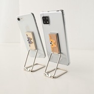 智慧型手機多功能指環 [刺繡柴犬] 智慧型手機戒指 智慧型手機支架 垂直影片相容 黑色柴犬 米色 Dog Day A177I