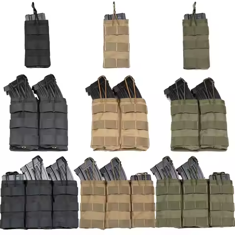 Outdoor Hunting Vest Accessories Tactical Magazine Pouch 1000D Nylon Single/Double/Triple Magazine P