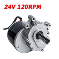 มอเตอร์แปรงความเร็วต่ำ 24v 250w 75 RPM 120 RPM มอเตอร์เกียร์ dc แบบแปรงที่ใช้สำหรับรถเข็น My1016Z สํ