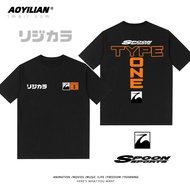 Spoon Clothing JDM Modified Car T-shirt GK Civic EK FD2 Accessories Pure Cotton Short Sleeve Summer 