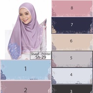 TUDUNG SHAWL SATIN CHIFFON ARIANI REASY STOCK