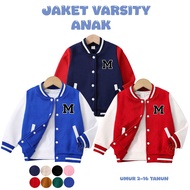 Varsity Jacket for Boys and Girls Initial M Ages 2 3 4 5 6 7 8 9 10 11 12 Years Baseball Jacket for 