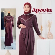 Ayola - Modern Satin Silk Premium Wedding Dress, Muslim Women's Clothing, Engagement Dress, Engageme