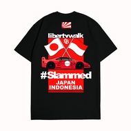 KARIMAKE Unisex Distro T-Shirt with JDM LIBERTY WALK SLAMMED FERRARI F40 RED LBWK Image
