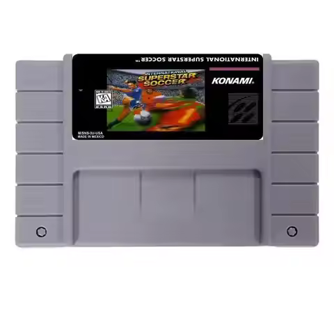 International Superstars Soccer NTSC Version 16 Bit 46 Pin Big Gray Game Card For USA Game Players