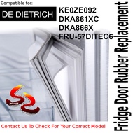 DE DIETRICH Refrigerator Fridge Door Seal Gasket Rubber Replacement KE0ZE092 DKA861XC DKA866X FRU-57