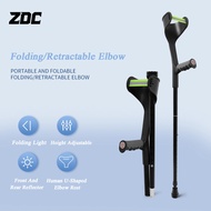 ZDC Outdoor Home Arm Crutches Folding Rehabilitation Armpit Crutches Light Walker Trekking Poles