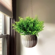 7 Forks Artificial Eucalyptus Plastic Fake Green Plant Fern Leaves Desktop Ornament Home Wedding Par
