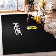 Classic Black F1 Karpet Ferrari Logo Design Carpet Formula 1 Racing Super Car Floormat Room Home Dec