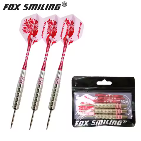 Fox Smiling 3pcs 24g Steel Darts With 22g Darts Barrel And Aluminum Shafts