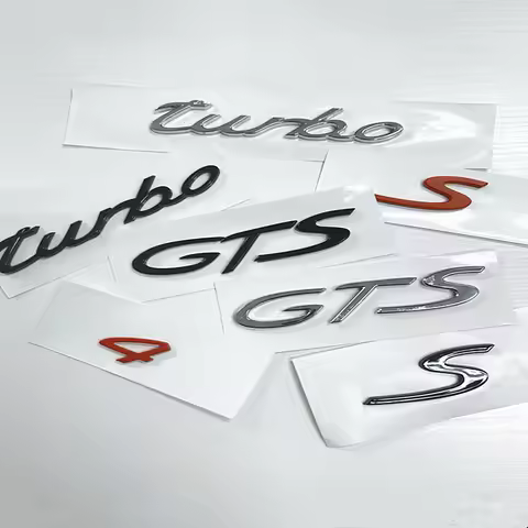 New Design Letter Rear Trunk Emblem Logo Badge for Taycan Cayenne Panamera Carrera Macan Cayman 911 