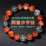Natural Arusha Crystal Bracelet Beryl Gold Strawberry Crystal Gold Sunstone Bracelet Jewelry Gift Wo