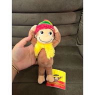 GANTUNGAN [NEW] Curious George doll keychain newtag scarf Original