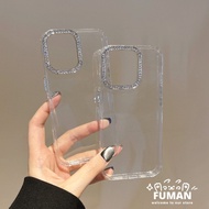 Ins Style Sparkling Diamond Frame Phone Case For Redmi K80 K70 K70E K60 K50 K50i K30S Pro Ultra A5 A