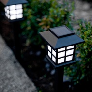 Solar Panel Planted Garden Lights - Solar Powered Outdoor Garden Decoration - Japanese Gazebo Model 
