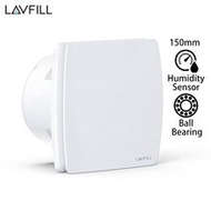 220V 110V 管道 6 英寸 150mm 滾珠軸承電機定時器濕度調節器淋浴浴室抽油煙機通風風扇帶後閥