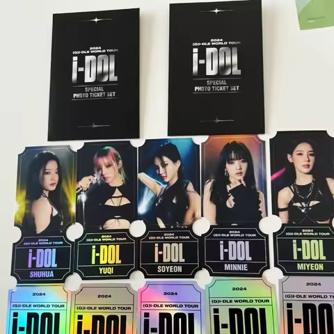 5Pcs KPOP (G)I-DLE World Tour Special Photo Ticker Set MiYeon Soyeon YUQI Minnie Shuhua Commemorativ