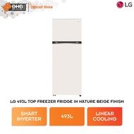 LG 493L Top Freezer Fridge in Nature Beige Finish GN-B452PBFK Multi AirFlow GNB452PBFK LinearCooling