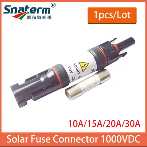 1000VDC 10A 15A 20A 30A DC Solar fuse Connector fusible holder with Inline Fuse for Solar Panel Syst