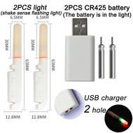 แท่งไฟตกปลา CR425 LED 3.6V แบตเตอรี่ลิเธียมชุดชาร์จ USB เครื่องมือ pesca เรืองแสงส่องสว่างสำหรับกลางคืน