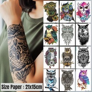 Temporary Owl Tattoo Sticker Z1