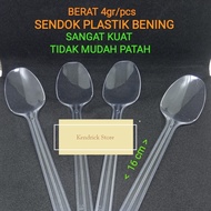 CLEAR PLASTIC SPOONS 100 PCS THICK AND STRONG PLASTIC TABLE SPOONS