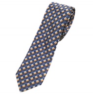ATKINSONS (Atkinson) British-made Irish Poplin Wool Silk Tie, Navy [Used] [ATKINSONS]