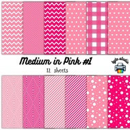 12 Sheets Medium in Pink 1 | byte studio | Cardstock Craft Paper Journal Stationery