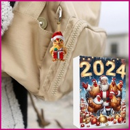 24 Days Chicken Christmas Advent Chick Hangable Ornaments 24 Days Countdown Calendar 2D Acrylic Chic