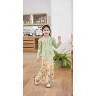 Baju Raya Budak Perempuan Baju kebaya Kids (Red/Green/Yellow/Navy Blue/Black)