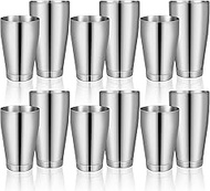 Lallisa 10 Pieces Cocktail Shakers Professional Bar Boston Shaker Set Stainless Steel Martini Shaker