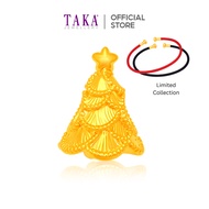 TAKA Jewellery Christmas Collection 916 Gold Charms - Assorted Designs l Festive Tree • Santa Hat • 
