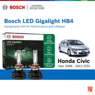 Bosch LED Gigalight 6000K HB4 Halogen Headlight Retrofit Bulb + CANBUS for Honda Civic FD - 19873015