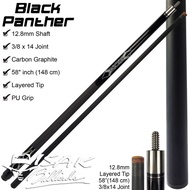 Ready Ready Black Panther Carbon Graphite Pool Cue | 12.8 mm Billiard