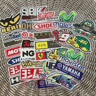 REFLECTIVE STICKER MOTORCYCLE STICKER HELMET STICKER WATERPROOF SHOEI MOTUL YAMAHA 46 MOVISTAR