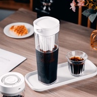 1100ML Espresso Maker Cold Brew Iced Coffee Maker Dual Use Filter Pot Espresso Ice Drip Maker Glass