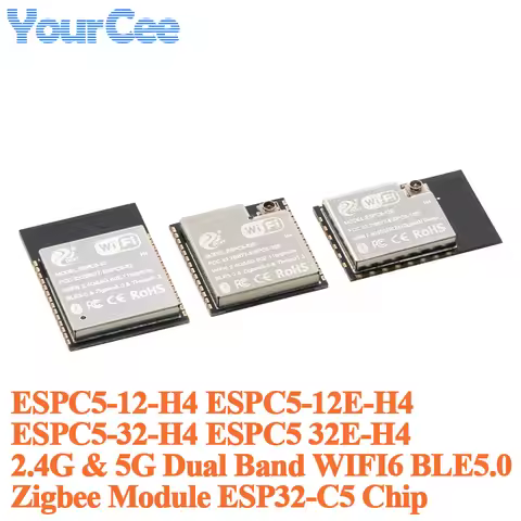 10pcs/1pc ESP32-C5 ESP32C5 2.4G 5GHz Dual Band WIFI6 BLE BLE5.0 Zigbee Module ESPC5-12-H4 ESPC5-32-H