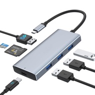 Kilowell USB C to DisplayPort Adapter DP 8K@60Hz 7-in-1 USB-C Hub for Laptop Tablet Smartphone