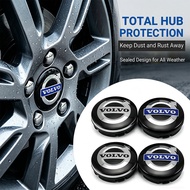 4Pcs 64mm Car Wheel Center Hub Cap Badge Accessor For Volvo Rdesign T6 AWD C30 C70 XC60 XC90 V60 S60