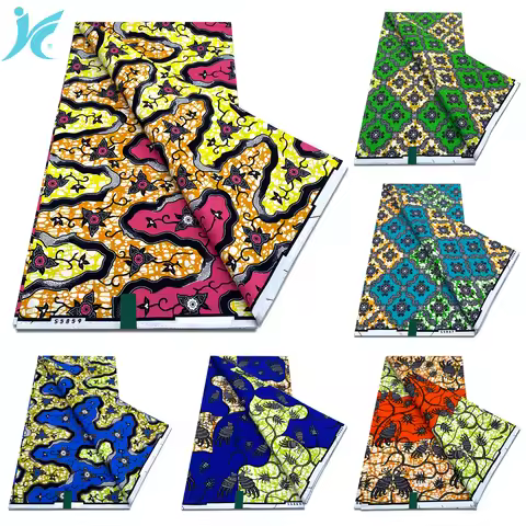 Wholesale Prices African Real Wax Prints Fabric Ankara Wax 100% Cotton Fabric Guaranteed Veritable O