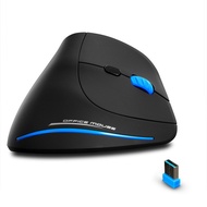 ZELOTES Master Office Vertical Wireless Mouse 2400DPI Wristband Vertical Mouse Upright Mouse