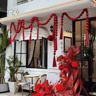 Velvet wool Christmas decorations in all colors, sizes 5cm and 10cm, 2m long