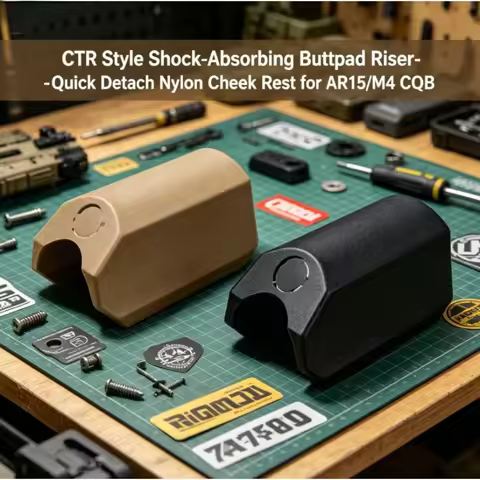 AR15 M4 CQB Tactical CTR Style Riser Buttpad Nylon Shock Absorbing Quick Detach Cheek Rest Accessori