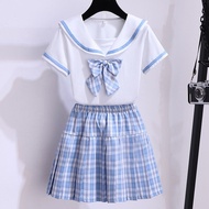 ALENA Princess Dress Baju Dress Kanak Perempuan Womengirls Skirt Two-piece Suit College Style JK Uni