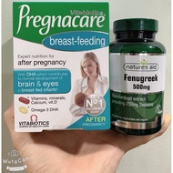 Fenugreek lactation Combo and Pregnacare Breast-feeding vitamins