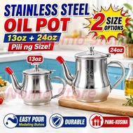 Stainless Steel Oil Container Kitchen Oil Filter Pot Storage Bottle with Strainer Food Storage Conta