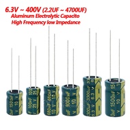 6.3V 10V 16V 25V 35V 50V High Frequency Low ESR Aluminum Capacitor 100UF 220UF 330UF 470UF 680UF 100