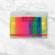 Faber-Castell 透明桿扁頭螢光筆套組－8色入(原廠正貨)